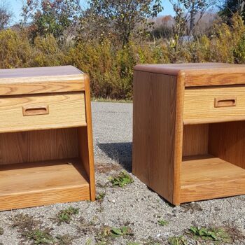 PAIR BEDSIDE TABLES