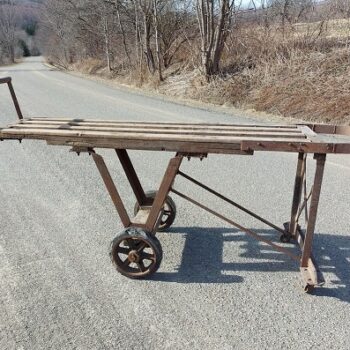 Antique Factory Rolling Cart