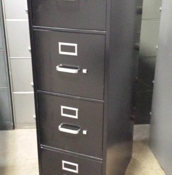Black 4-Drawer Filing Cabinet