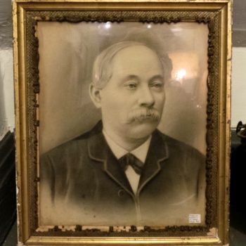 Framed Charcoal Portrait of a Man