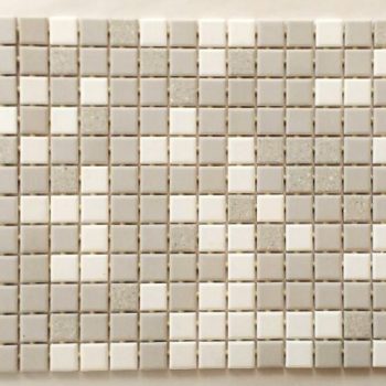 Grey & White Square 1" Tiles