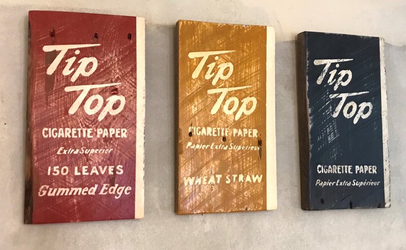 Hand-Painted, Tip Top Cigarette Paper, Signage