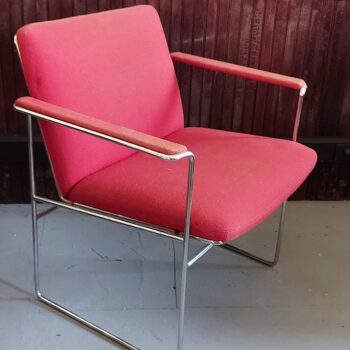 1970s Modern Chrome Guest Chair