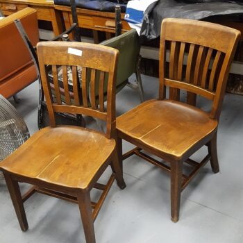 Pair Ash Courtroom Chairs