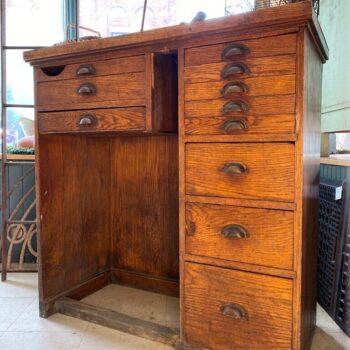 Antique Oak Jeweler's Workbench