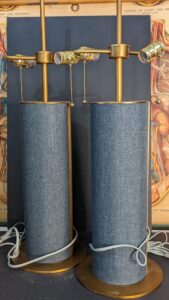 Pair of Blue Lamps