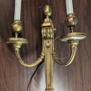 Brass Double Candlestick Style Sconce
